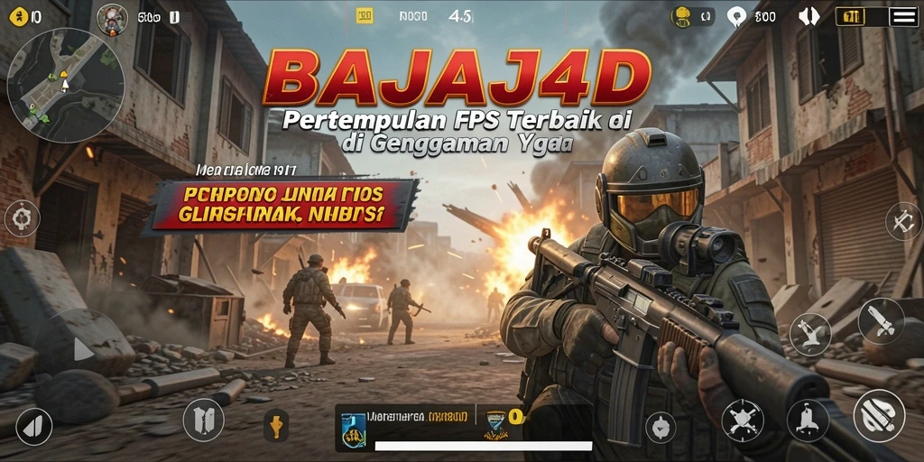 Tangkapan layar gameplay intensif dari BAJAJ4D menunjukkan aksi FPS yang mendebarkan.
