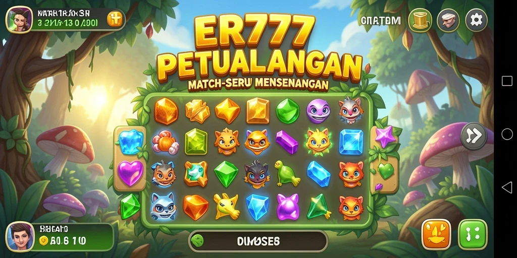 Screenshot menampilkan gameplay seru dari ER777 Match-3.