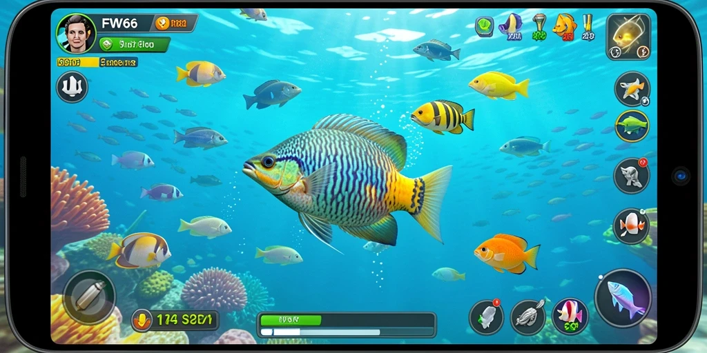 Tampilan gameplay FW66 yang penuh aksi Tembak Ikan.