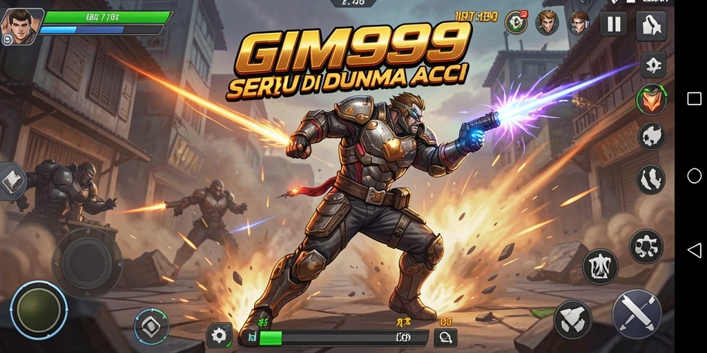 GIM999 menawarkan gameplay pertarungan yang seru dan mendebarkan.