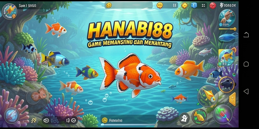Screenshot utama <strong>HANABI88</strong> menampilkan aksi memancing yang seru dan grafis yang menakjubkan.