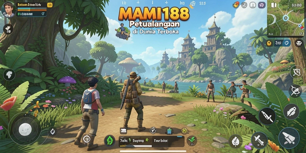 Screenshot MAMI188 menunjukkan pemain menikmati petualangan di dunia terbuka.