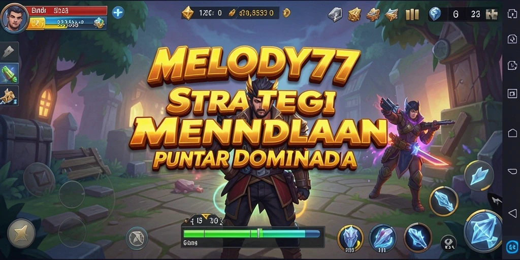 Tampilan gameplay mendebarkan dari MELODY77 menunjukkan aksi strategi yang intens.