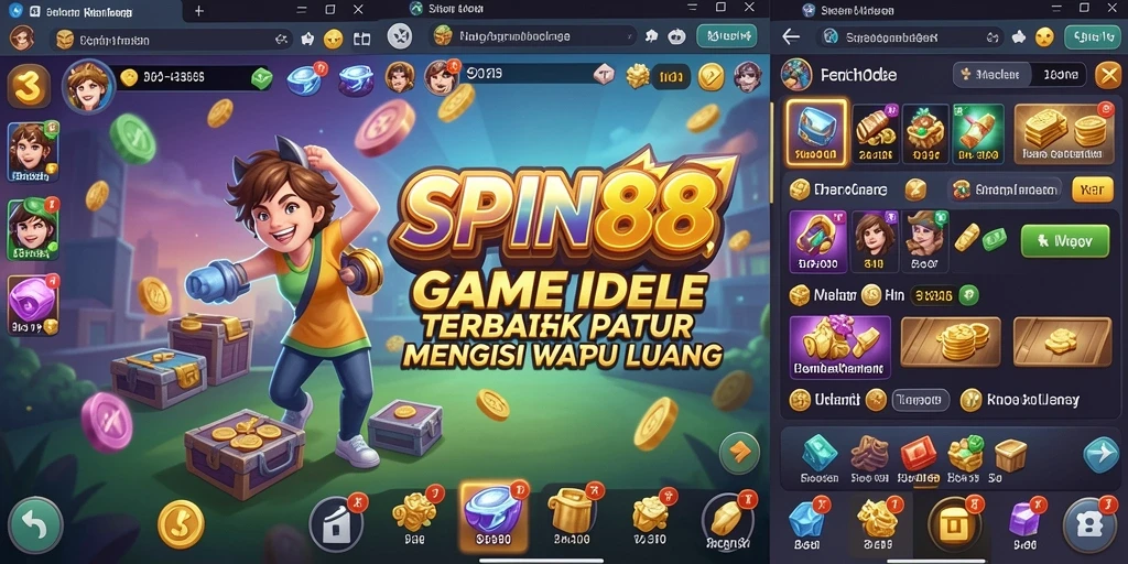 Tampilan gameplay SPIN88 yang sederhana dan menarik.